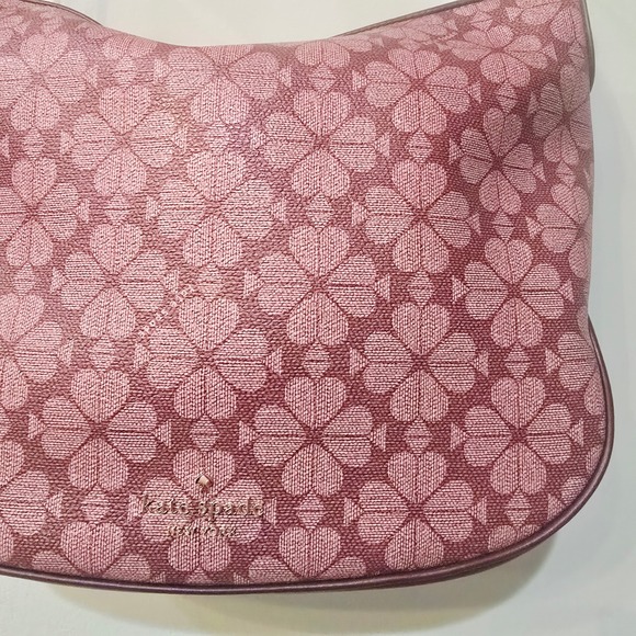 Kate Spade New York Signature Spade Flower PVC Large Crossbody Grenache NWT - Picture 5 of 14